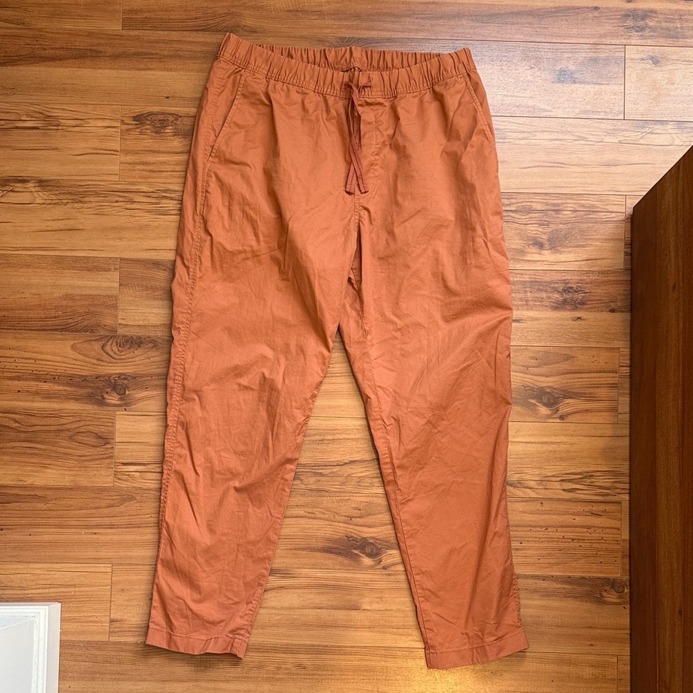 Uniqlo Men's Rust Chinos drawstring waist size L large orange pants